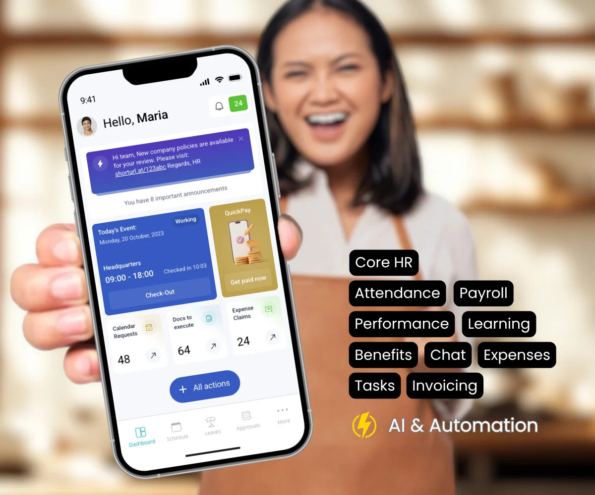 KAMI Workforce mobile dashboard